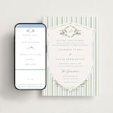 "Vintage Whimsy" - Wedding Website in Bluebell by Corinne Malesic - Match Your Stationery