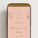 "Handwritten Letter" - Wedding Website in Butterscotch by Helena Vitto - Mobile Layout