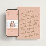 "Handwritten Letter" - Wedding Website in Butterscotch by Helena Vitto - Match Your Stationery