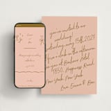 "Handwritten Letter" - Wedding Website in Butterscotch by Helena Vitto - Match Your Stationery