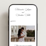 "Black Tie" - Wedding Website in Ink by That Girl Press - Mobile Layout