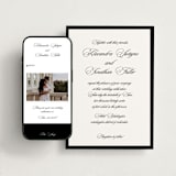 "Black Tie" - Wedding Website in Ink by That Girl Press - Match Your Stationery