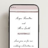 "Handwritten" - Wedding Website in Wine by Cass Loh - Mobile Layout