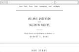 "Between the Lines" - Wedding Website in Blazer by Fine and Dandy Paperie - Desktop Design