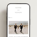 "Elegant" - Wedding Website in Soft Black by Kelsey Walker - Mobile Layout