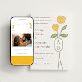 "cottage flowers" - Wedding Website in Dandelion by Jessica Yeo - Match Your Stationery