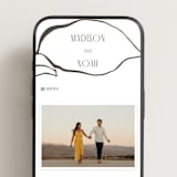 "Leaves" - Wedding Website in Soft Black by Pati Cascino - Mobile Layout