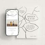 "Leaves" - Wedding Website in Soft Black by Pati Cascino - Match Your Stationery