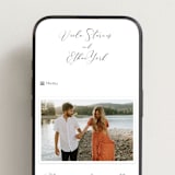 "Poem" - Wedding Website in Snow by Maja Cunningham - Mobile Layout