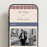 "Block Print Tile" - Wedding Website in Terracotta by Katharine Watson - Mobile Layout