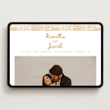 "Tribal Rythm" - Wedding Website in Amber by Selima Akhter - Desktop Design