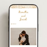 "Tribal Rythm" - Wedding Website in Amber by Selima Akhter - Mobile Layout