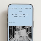 "Tarte Tatin" - Wedding Website in Sky by Blustery August - Mobile Layout