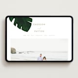 "Palm" - Wedding Website in Classic Palm by Kaydi Bishop - Desktop Design