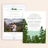 "Mountain View" - Wedding Website in Pine Green by Ariel Rutland - Match Your Stationery