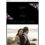 "Romantic Florals" - Wedding Website in Violet by Hooray Creative - Mobile Layout