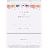 "Cheerful Bouquet" - Wedding Website in Chardonnay by Lori Wemple - Mobile Layout