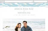 "Glisten" - Wedding Website in Rose Quartz by Sam Dubeau - Desktop Design