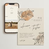 "leaf contour" - Wedding Website in Natural by Susan Zinader - Match Your Stationery