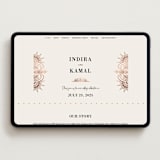 "Regal Mehndi" - Wedding Website in Champagne Rose by Oma N. Ramkhelawan - Desktop Design