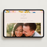"Blossoms Abound" - Wedding Website in Cobalt by Genna Blackburn - Desktop Design