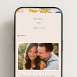 "Blossoms Abound" - Wedding Website in Cobalt by Genna Blackburn - Mobile Layout