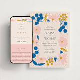 "Blossoms Abound" - Wedding Website in Cobalt by Genna Blackburn - Match Your Stationery