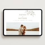 "Monogrammed" - Wedding Website in Taupe by Chris Griffith - Desktop Design