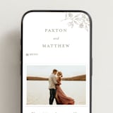 "Monogrammed" - Wedding Website in Taupe by Chris Griffith - Mobile Layout