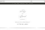 "Vow" - Wedding Website in Tuxedo by Leah Bisch - Desktop Design