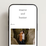 "Memo" - Wedding Website in Charcoal by Blustery August - Mobile Layout