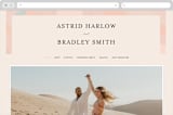 "Marbled Arch" - Wedding Website in Peach by Anna Elder - Desktop Design