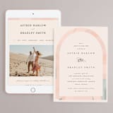 "Marbled Arch" - Wedding Website in Peach by Anna Elder - Match Your Stationery