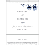 "A Wedding Watercolor" - Wedding Website in Cornflower by Chris Griffith - Mobile Layout