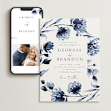 "A Wedding Watercolor" - Wedding Website in Cornflower by Chris Griffith - Match Your Stationery