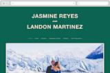 "Bold Type" - Wedding Website in Parrot by Owl and Toad - Desktop Design