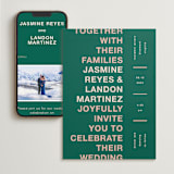 "Bold Type" - Wedding Website in Parrot by Owl and Toad - Match Your Stationery