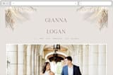 "Pampas & Palms" - Wedding Website in Ash by Kaydi Bishop - Desktop Design