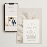 "Pampas & Palms" - Wedding Website in Ash by Kaydi Bishop - Match Your Stationery