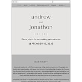 "Align" - Wedding Website in Linen by JoAnn Jinks - Mobile Layout