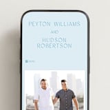 "Juniper" - Wedding Website in Capri by Blustery August - Mobile Layout