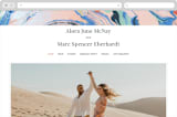 "Mod Marble" - Wedding Website in Maraschino by A Real Peach Studio - Desktop Design