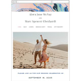 "Mod Marble" - Wedding Website in Maraschino by A Real Peach Studio - Mobile Layout