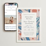"Mod Marble" - Wedding Website in Maraschino by A Real Peach Studio - Match Your Stationery