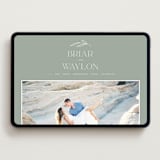 "Soft Arch" - Wedding Website in Sage by Erica Krystek - Desktop Design