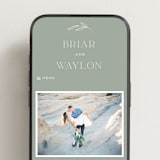 "Soft Arch" - Wedding Website in Sage by Erica Krystek - Mobile Layout