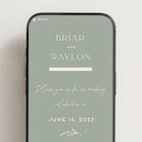 "Soft Arch" - Wedding Website in Sage by Erica Krystek - Mobile Layout