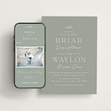"Soft Arch" - Wedding Website in Sage by Erica Krystek - Match Your Stationery