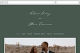 "Branchlet" - Wedding Website in Hunter by Sarah Brown - Desktop Design