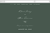 "Branchlet" - Wedding Website in Hunter by Sarah Brown - Desktop Design